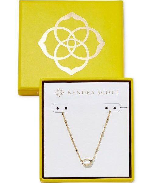 Kendra Scott Boxed Mini Elisa Gold-Tone Pendant Necklace