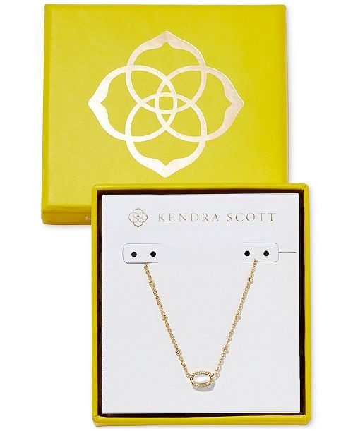 Kendra Scott Boxed Mini Elisa Gold-Tone Pendant Necklace Kendra Scott Boxed Mini Elisa Gold-Tone Pendant Necklace
