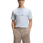 BOSS by Hugo Boss Men's Stretch-Cotton Logo Artwork T-Shirt