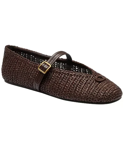 COACH Women's Sculpted C Soft Mary Jane Flats.