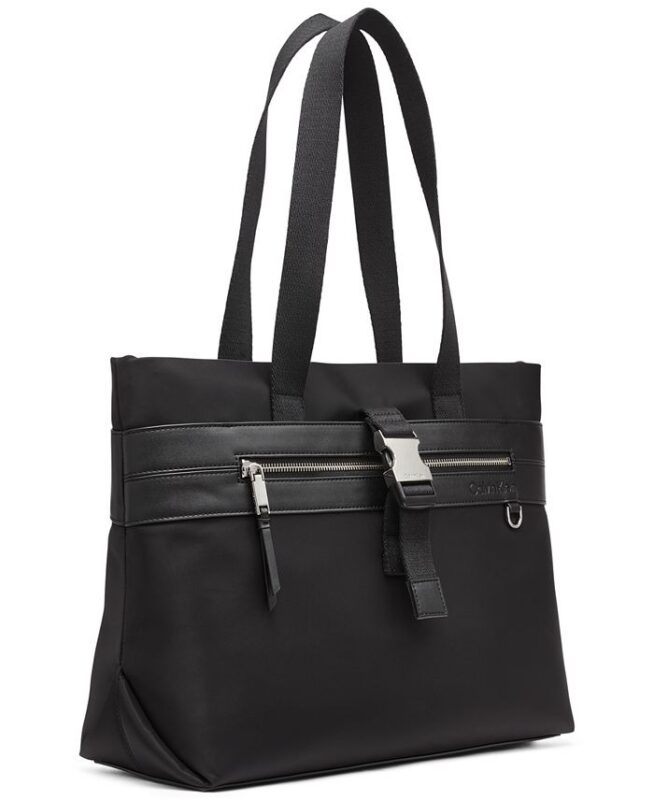 Calvin Klein Elora Nylon Top Zipper Tote Bag