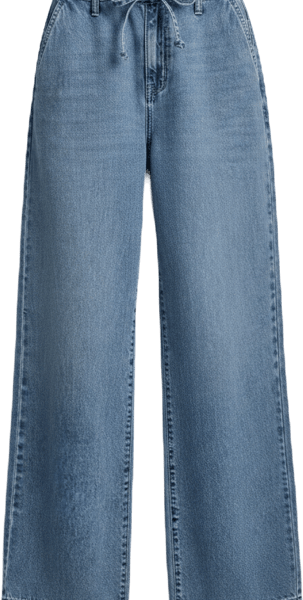 DKNY Jean Petite High-Rise Wide-Leg Jeans