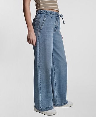 DKNY Jeans Petite High-Rise Wide-Leg Jean.