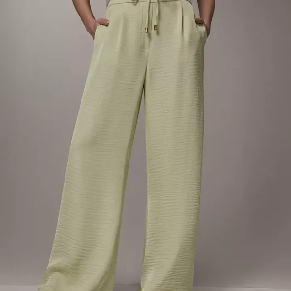Donna Karan New York Women's Collared Jacket and Ripple Wide-Leg Pants
