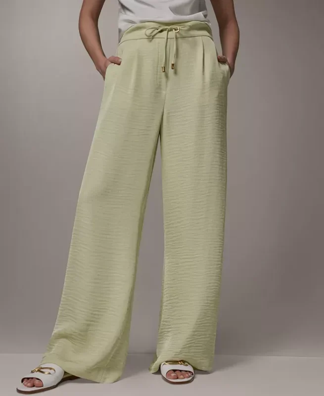 Donna Karan New York Women's Collared Jacket and Ripple Wide-Leg Pants