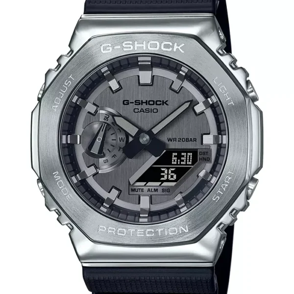 G-Shock Men's Black & Silver-Tone Strap Watch 45.2mm