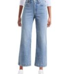 Lands' End Petite Recover Denim High Rise Wide Leg Crop Jeans