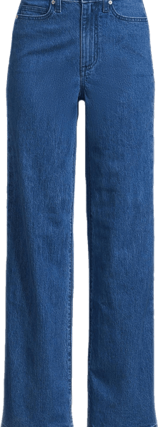 Lands' End Petite Soft Denim High Rise Wide Leg Braided Jeanss
