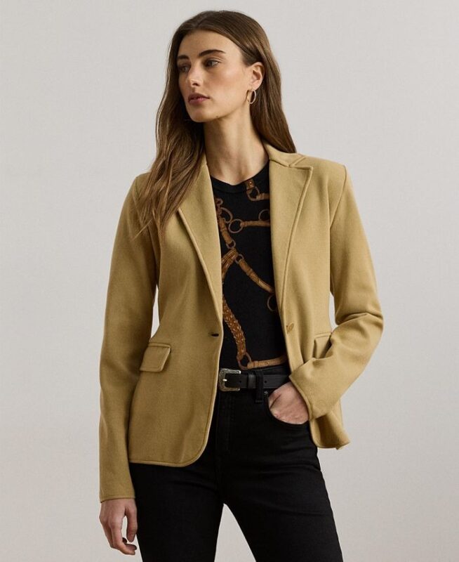Lauren Ralph Lauren Women's Cotton-Blend Sweater Blazer