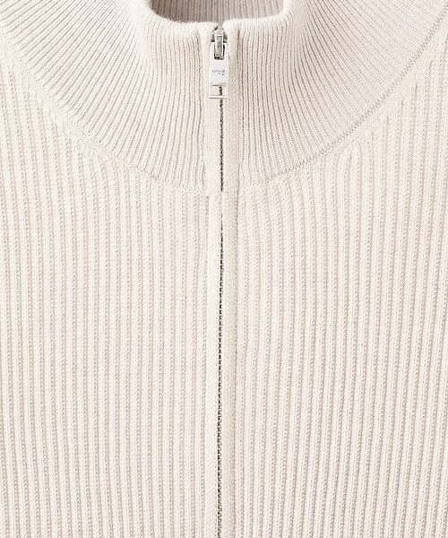 Mango Men's Zip Neck Ribbed Sweater.