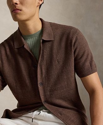 Polo Ralph Lauren Men Cotton-Linen Cardigan Shirts