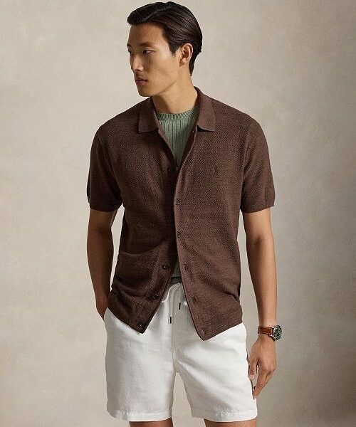 Polo Ralph Lauren Men's Cotton-Linen Cardigan Shirt