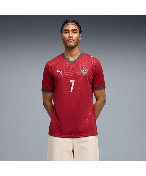 Puma Men's Cristiano Ronaldo Red Portugal National Team 2026 Home Replica Jersey