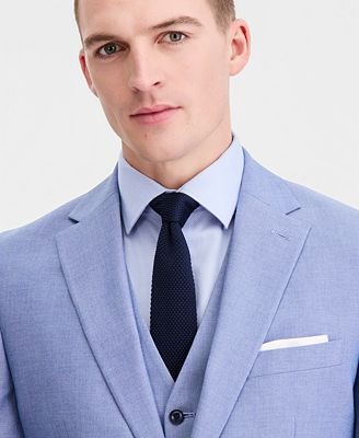 Tommy Hilfiger Men's Modern-Fit TH Flex Stretch Chambray Suit Separates.