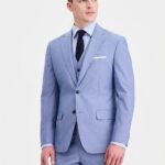 Tommy Hilfiger Men's Modern-Fit TH Flex Stretch Chambray Suit Separates